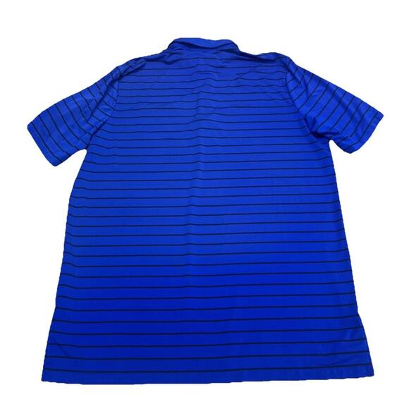 RLX Ralph Lauren Performance For Polo Shirt Men Size L Blue Striped Stretch - Picture 3 of 11